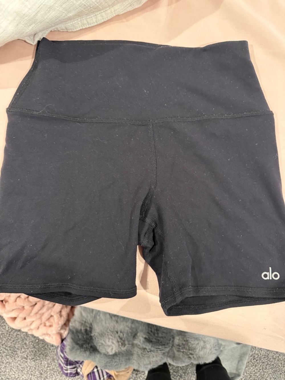 ALO Yoga Black High-Waist Bike Shorts